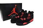 Free Shipping New Nike Air Jordan 4 CT8527-016 Retro Red Thunder Sneakers