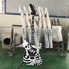 Black Electric Bass Guitar George Lynch Skull Skeleton 4 String Basswood Body