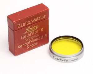 Leica Leitz Wetzlar yellow filter 2 for the xenon 1.5/5 cm XOOCN