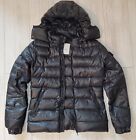Moncler Bady Short Puffer Winter Down Jacket Black Size 1 Left Arm Pocket Logo