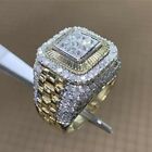 Hip Hop Men's Gold Plated Ring Rhinestone Jewelry Wedding Party Rings Gift #7-12