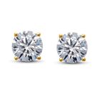 1/3ct TW Round Natural Diamond Stud Earrings in 14K White or Yellow Gold