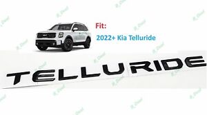 Gloss Black Telluride Rear Tailgate Emblem Letter Fit 2022-2024 KIA Telluride (For: 2022 Kia)