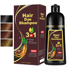 3-in-1 Instant Hair Dye Shampoo Gray Hair Coverage Hair Color Black/Coffee 500ML