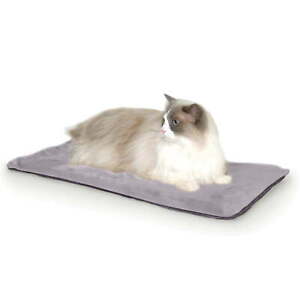 New ListingThermo-Kitty Mat Heated Cat Bed Gray 12.5 X 25 Inches Hot