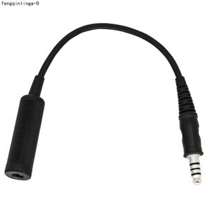 Tactical Headset PTT Adapter Cable For U-174 NATO/Military To Civil Wiring Plug