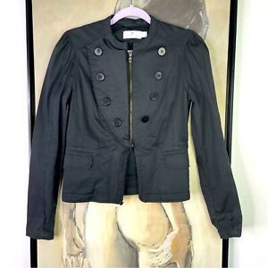 Stella McCartney X Adidas Black Zip Military Jacket