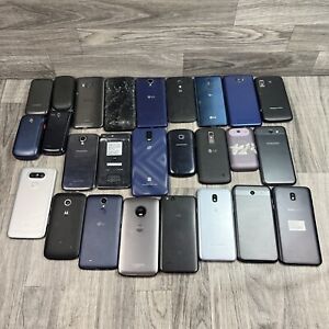 Lot Of 26 Samsung, Motorola, LG Android Smartphones Untested PARTS/REPAIR ONLY