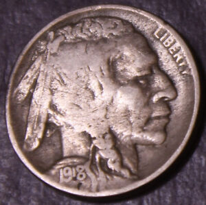 1918 D  Buffalo Nickel  Fine Bargain Bin ................Lot 5058