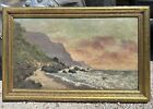 Antique Jules Francois Pages San Francisco California Seascape Oil Painting