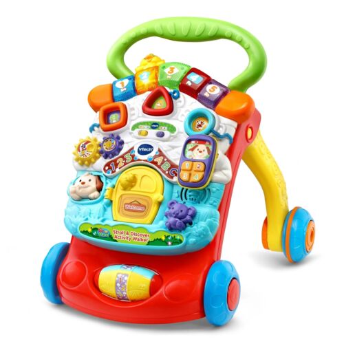 Baby Activity Walker Sit-to-Stand Boys Interactive Learning Infant Walking Toy #