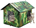 Large Outdoor Cat/Dog House - Weatherproof with 2 Doors - Heavy Duty - Camo