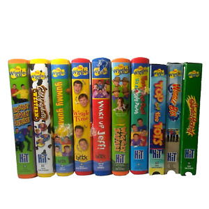 The Wiggles Lot of 10 VHS Kids Safari Wake Up Jeff Western Wiggly Gremlins