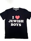 Short Black Cotton T-shirt Funny Sentence Printed Love Israel Jerusalem Jews Gif
