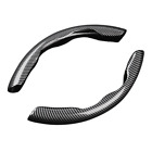 2x Glossy Carbon Fiber Car Steering Wheel Booster Cover Non-Slip Universal Parts (For: Nissan TITAN)