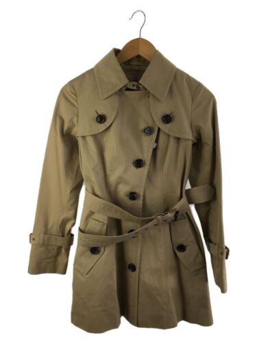 BURBERRY BLUE LABEL Trench coat Beige Check Belted Women Size 38/M Used