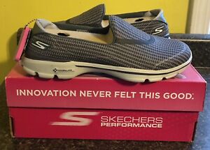 Skechers Go Walk 3 Womens Slip On Shoes Charcoal Size 8.5 NIB New
