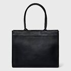 Large Boxy Tote Handbag - A New Day Black