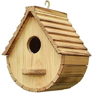 Bird House for OutsideOutdoor Bird Houses Natural Wooden Bird Hut Clearance B...
