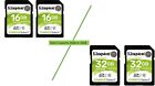 NEW Kingston 2 PACK Class 10 SDHC Card CANVAS SELECT- SDHC 80MB 16GB or 32GB