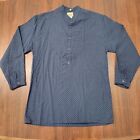 Wah Maker Frontier Wear Pullover Shirt Banded Collar Navy Blue  Large Cowboy