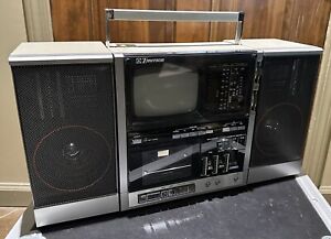 Vintage 1985 Emerson XLC-555 Boombox Television Cassette Tape Radio TV XLC555