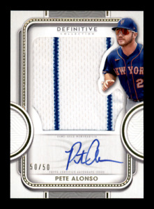 New Listing2022 Topps Definitive Pete Alonso Jumbo Relic Auto 50/50 #ARC-PA New York Mets
