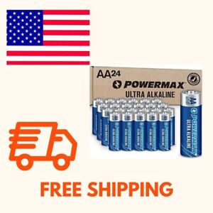 AA Alkaline Batteries 24 Pack Powermax Battery 10 Year Shelf Life Long Lasting