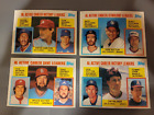 4 Card Lot 1984 Victory, Saves, Strikeout Leaders - bubble gum damaged
