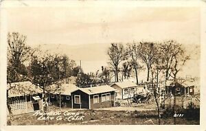 Postcard RPPC 1937 California Lake County Rainbow Camp auto #8131 CA24-2135