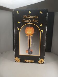 Vintage Halloween Candy Box 38” Tall Black Cat  Jack O’ Lantern  NOB