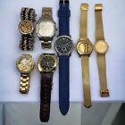 Mixed Lot Of 7 Vintage Men's Watches Quartz and Mechanical in Good Condition