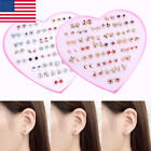 36 Pairs/set Cute Mixed Flower Pattern Stud Earrings For Kids Girls Jewelry Gift
