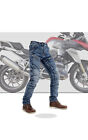Men's Motorcycle Jeans Distress Motorbike Cycling Riding Pants Denim Trousers