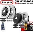 Front and Rear Disc Drilled Rotors Brake Pads for Toyota Sienna Highlander Lexus