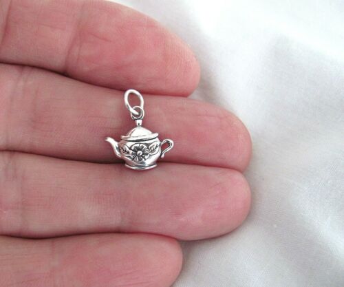 Sterling Silver Teapot kettle small charm.