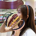 Women Non-Slip Resin Hair Comb Hairband Headband Hair Hoop With Teeth Headwear