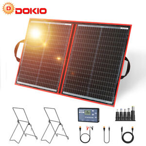 Dokio 100W 12V Portable Solar Panel Kit for Cell Phone/Power station/Camping/RV