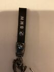 BMW Genuine Leather Keychain Car Key Chain Ring - Black