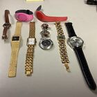 Lot Of 8 Women Watches Wristwatches With Keychain Watch Disney Park Swatches