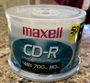 Maxell CD-R 50 Pack 700mb 80min 48x Recordable Media Discs
