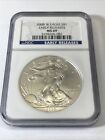 2008 $1 AMERICAN SILVER EAGLE NGC MS69 EARLY RELEASES BLUE LABEL - J11