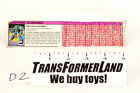 Slugslinger Tech Specs Targetmasters 1987 Vintage Hasbro G1 Transformers