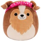 2024 Squishmallow Andres Sheltie Dog 11 Inch With Pink Bandana NWT