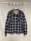 Wrangler Men Jacket Shirt 3XL Heavy Plaid Sherpa Lined Flannel Barn Coat Shacket