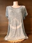 Torrid WOMENS CLASSIC FIT T Shirt  Size 3 Short Sleeve Round Neck SHEER BLUE