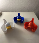Vintage 80's Stacking Ducks Duck Boats Floating Bath Toys Scoops Lot Of 3