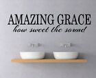 Amazing Grace How Sweet The Sound Vinyl Decal Wall Letters Decor Quotes for Home