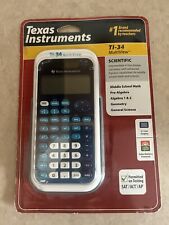 Brand New Texas Instruments TI-34 MultiView Scientific Calculator - Blue/White