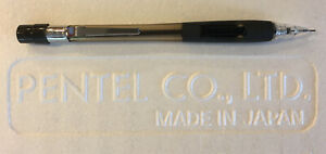 New Pentel Quicker Clicker - Smooth Rubber Grip - Clear Tip - PD345 0.5mm Pencil